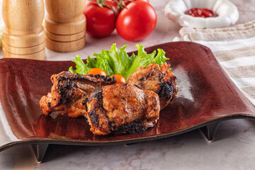 Hot Grilled chicken thigh barbecues