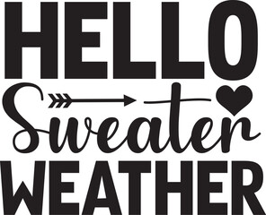 Basic RGB Hello Sweater Weather svg