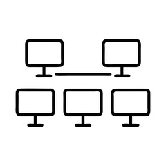 Monitor icon bundle set vector
