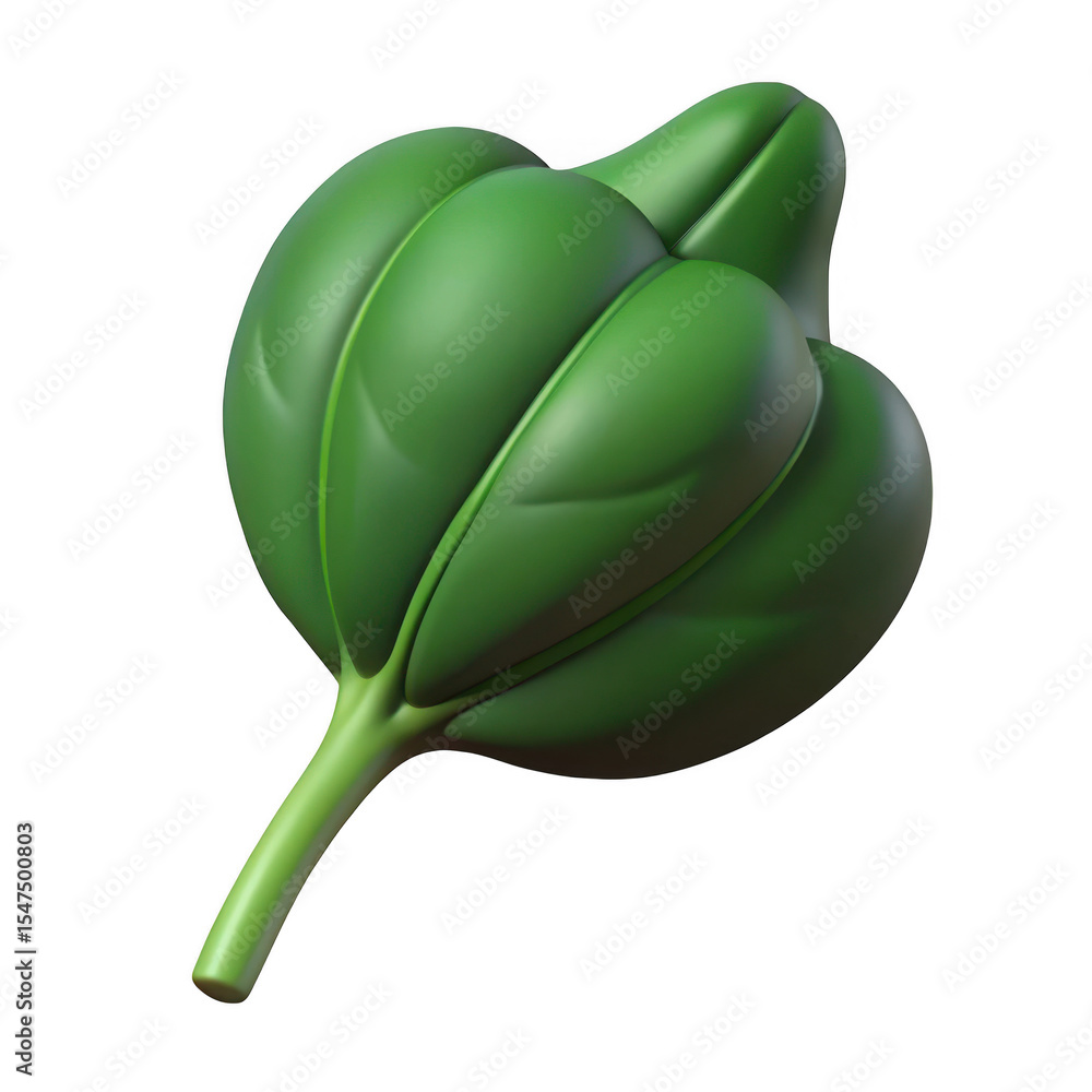 Poster 3d render of a single caper berry isolated on transparent background