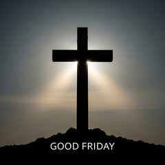 Silhouette Cross Good Friday Sunrise