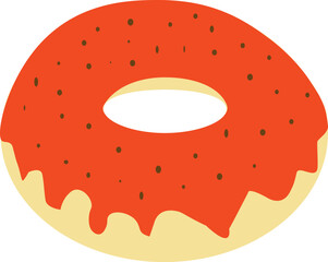 Cartoon Donut Vector Illustration – Sweet Dessert Icon