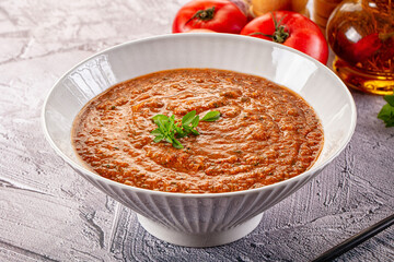 Gazpacho - cold Spanish tomato soup
