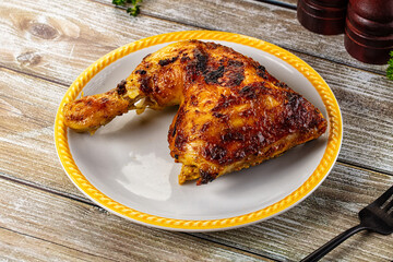 Roasted chicken leg with spices