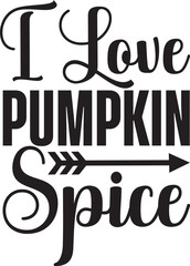 Basic RGB I Love Pumpkin Spice svg