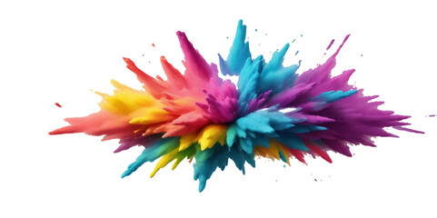 Abstract watercolor flower art with colorful paint splashes and floral design