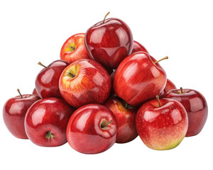 red apples isolated on white