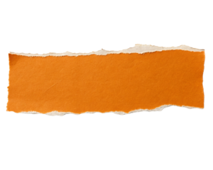 orange torn paper transparen