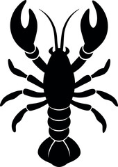 Lobster Silhouette Icon Vector Graphic Illustration Design Template