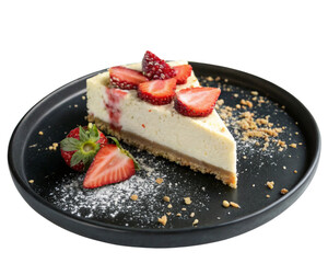 cheesecake with strawberries