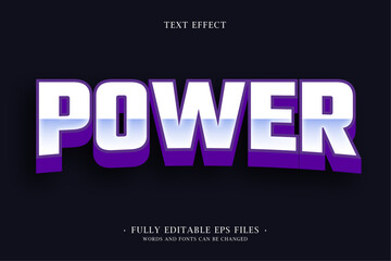 Obraz premium Power 3d Text Effect