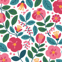 Vibrant Floral Seamless Pattern