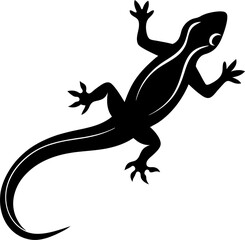 silhouette of a chameleon