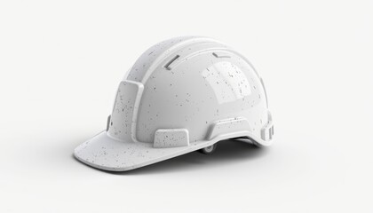 Fototapeta premium White construction helmet on a light background.