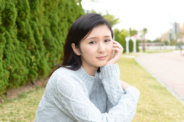 若い女性のポートレート