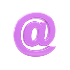 Large glossy pink 3D symbol centered on white background image