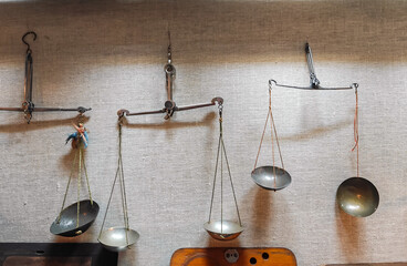 Ancient pharmaceutical weighing scales