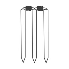 Cricket Stumps and Bails. Wicket sketch. Sports game tournament match and scoring vector illustrations