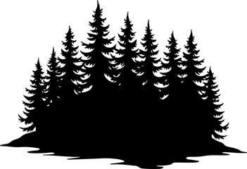 Obraz premium Mountain Forest Tree Vector bundle