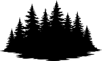Obraz premium Mountain Forest Tree Vector bundle