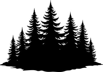 Obraz premium Mountain Forest Tree Vector bundle