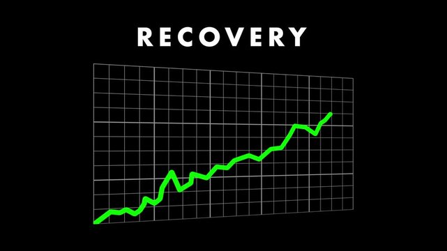 Green Graph Showing A Financial Recovery And Growing Economy - Powered by Adobe