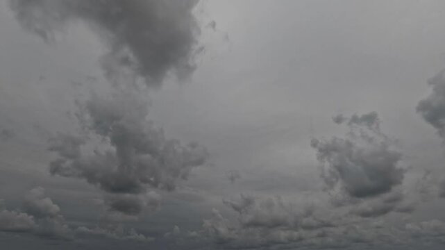 sky timelapse of massive grey snow or rain clouds