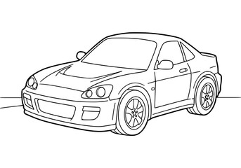 Naklejka premium race car coloring book