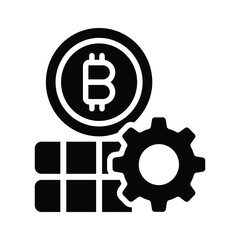 Visually engaging glyph icon of crypto management