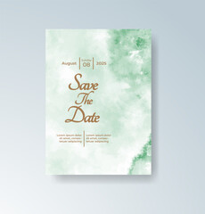 Wedding invitation with abstract watercolor background