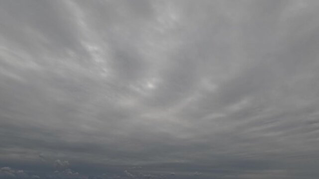 timelapse of the sky of massive grey snow or rain clouds