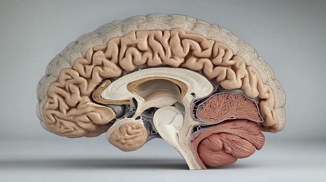 3D anatomical model of a human brain