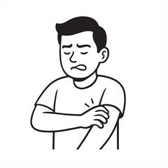 vector illustration of a man with his arms crossed