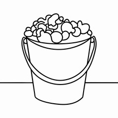 Bucket filled with foam.  Foam bucket illustration perfect for cleaning supplies ads or DIY projects.  Bucket with foam is ideal for home cleaning tutorials and instructional materials.