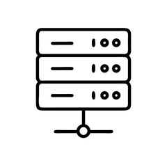 Fototapeta premium Data server icon. Modern data server graphic for websites and applications. Data server illustration. Simple data server image perfect for digital projects and presentations.