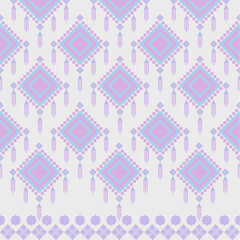 vector seamless pattern ethnic pinky blue