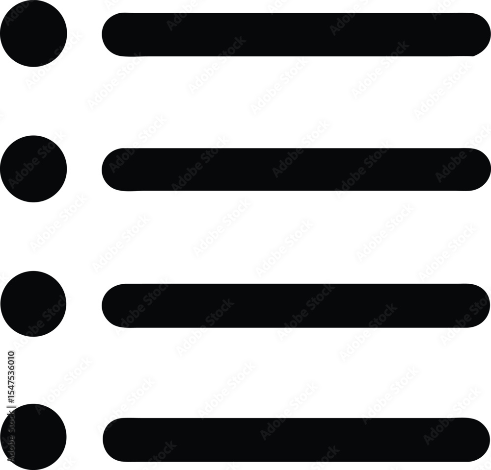 Poster simple list icon three horizontal lines