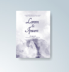 Wedding invitation with abstract watercolor background