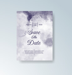 Wedding invitation with abstract watercolor background