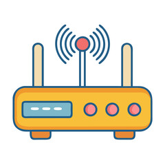 Wireless internet router for home network. Modern router provides high-speed internet connection. Device is perfect for home office or apartment. This network router ensures reliable internet access.