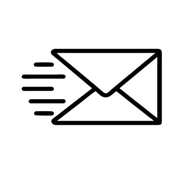 Send message icon on white background. Vector illustration