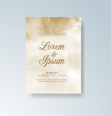 Wedding invitation with abstract watercolor background