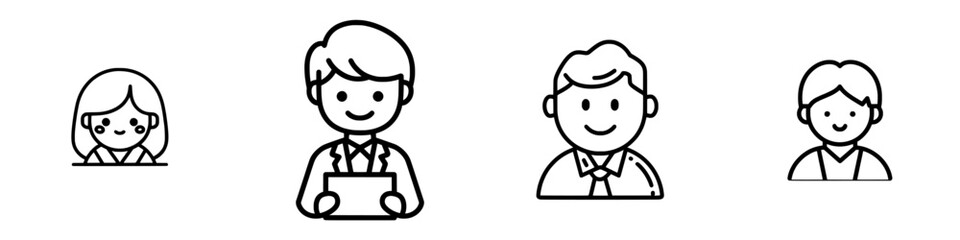 Fototapeta premium Icon depicting modern employee turnover and account switch, editable and part of a large set, ideal for digital interfaces and visual content