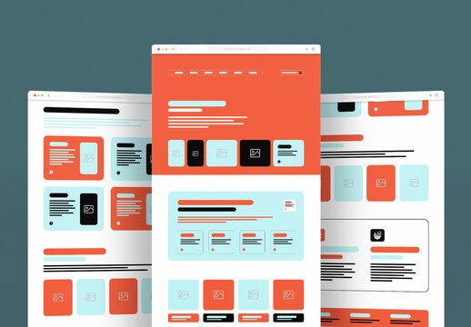 Travel Website Wireframe Landing Page UI Template