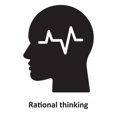 Rational thinking Vector Icon which can easily modify or edit