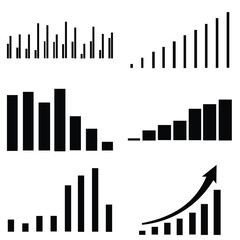 Growing graph icon set.  chart icon.