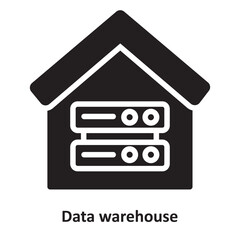 Data warehouse Vector Icon which can easily modify or edit