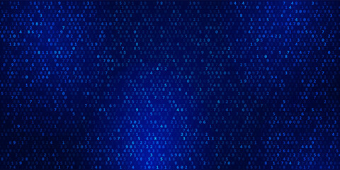 Abstract banner with binary numbers design