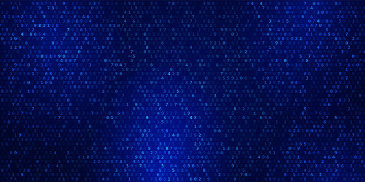 Abstract banner with binary numbers design