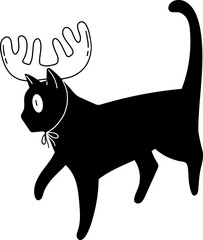 Black Cat with Reindeer Antlers
Festive Feline: Decked Out for Christmas
Holiday Whiskers: A Jolly Cat